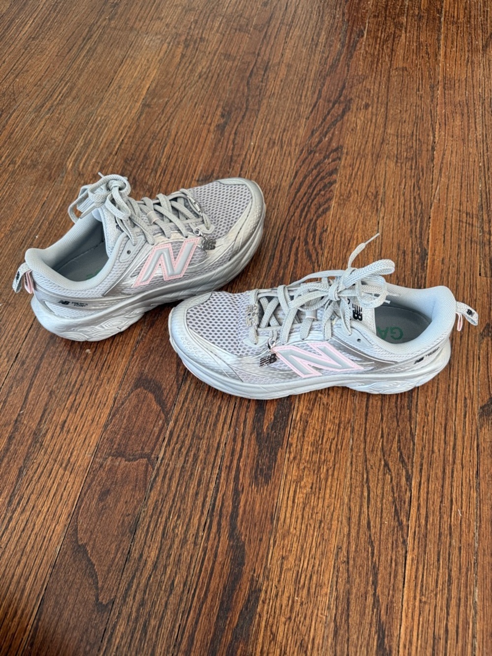 GANNI x New Balance Fresh Foam Sneaker- Silver Metallic Pink